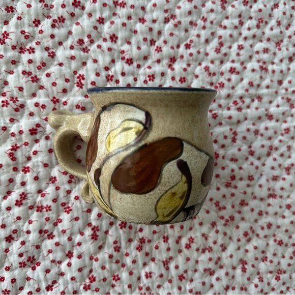 Vintage 70s 80s Handmade Handpainted Ceramic Cat Mug - Picture 4 of 9